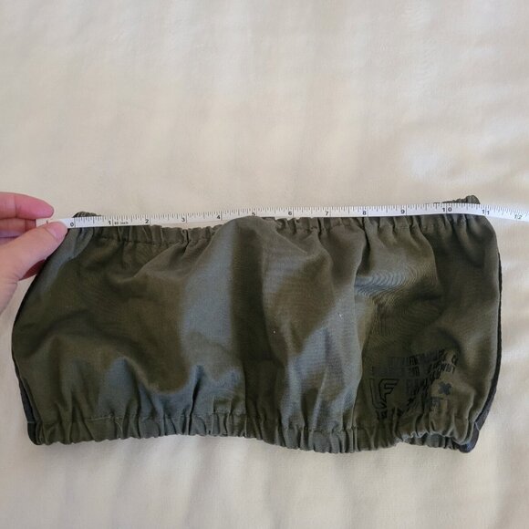 LF The Brand Army Green Graphic Print Bandeau Tube Top Small - Picture 6 of 10